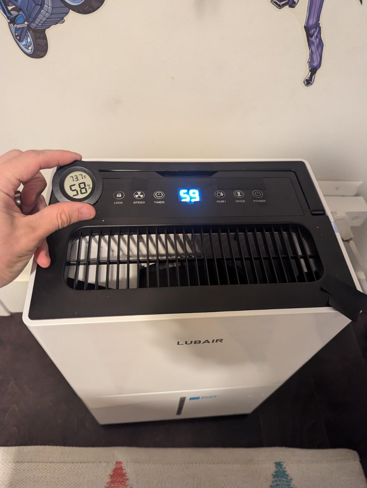 LUBAIR dehumidifier in living room customer review photo